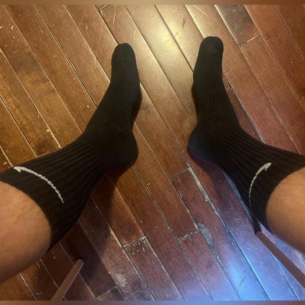 Used men’s black Nike athletic socks